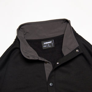 UNBIND QUILT SWITCH SWEAT グレー　M HALF SNAP SWEAT – UNBIND